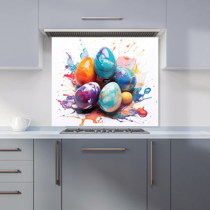 Watercolor Easter eggs Kitchen Splashback