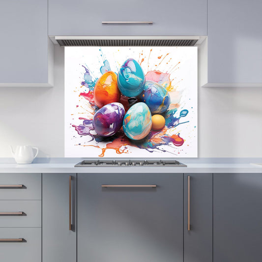 Watercolor Easter eggs Kitchen Splashback