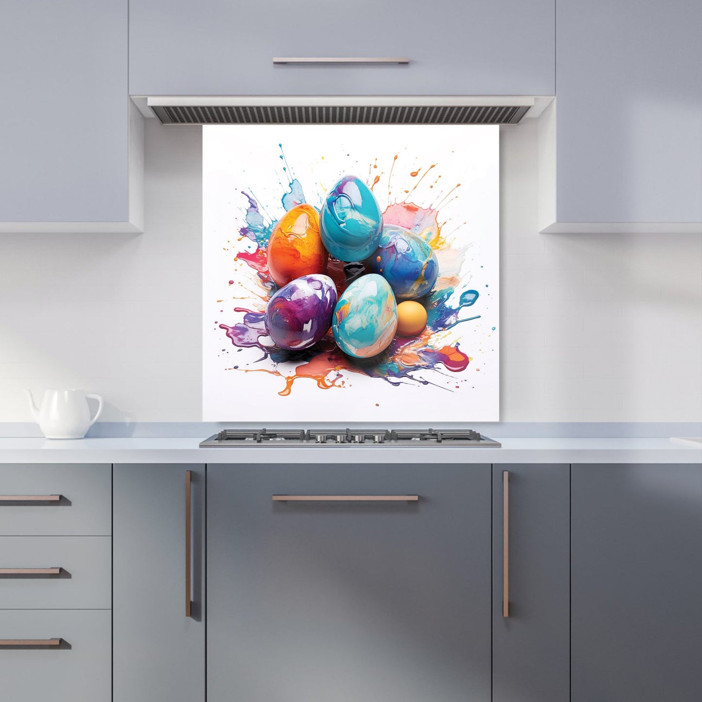 Watercolor Easter eggs Kitchen Splashback