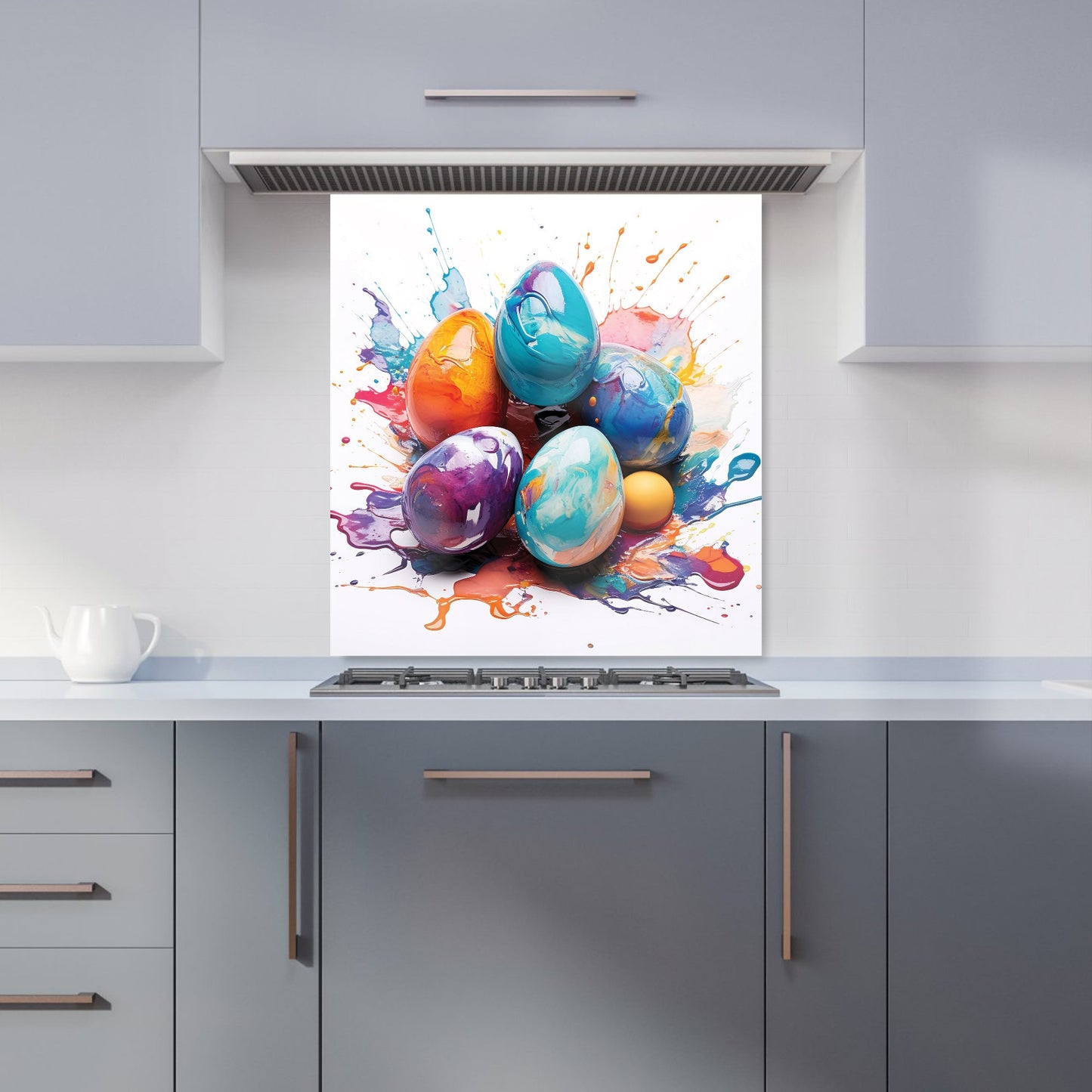 Watercolor Easter eggs Kitchen Splashback