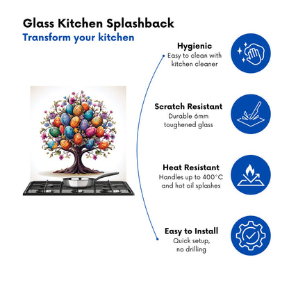 A Magical Easter Egg Tree Kitchen Splashback