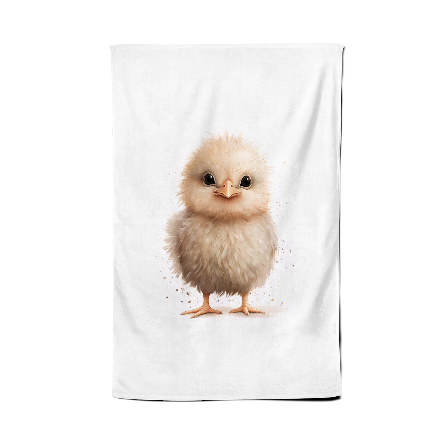 Cute Chick Watercolour Tea Towel