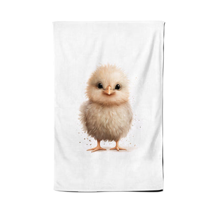 Cute Chick Watercolour Tea Towel