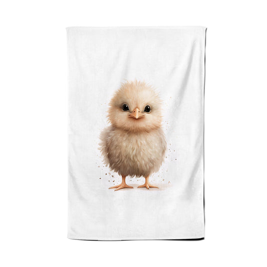 Cute Chick Watercolour Tea Towel
