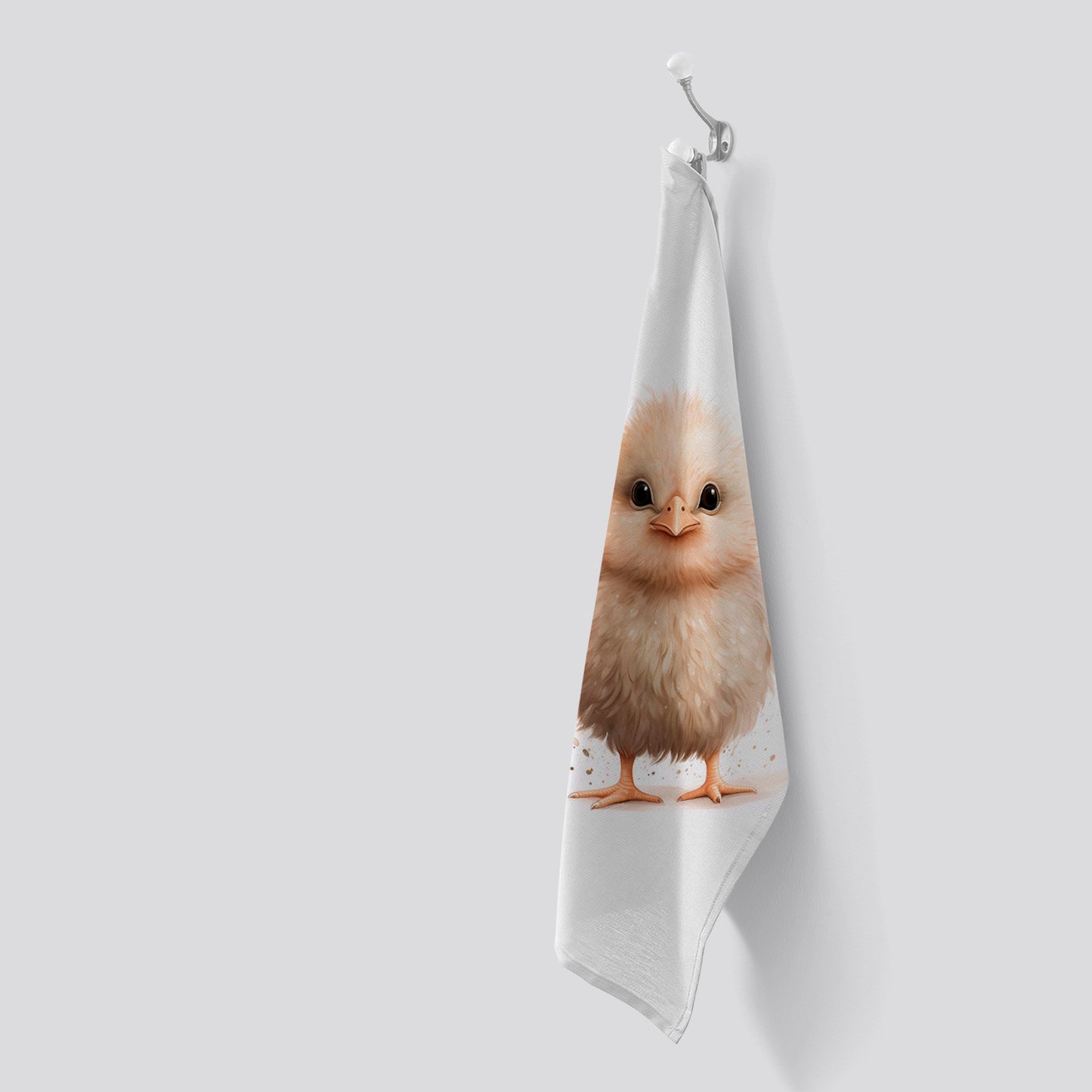 Cute Chick Watercolour Tea Towel