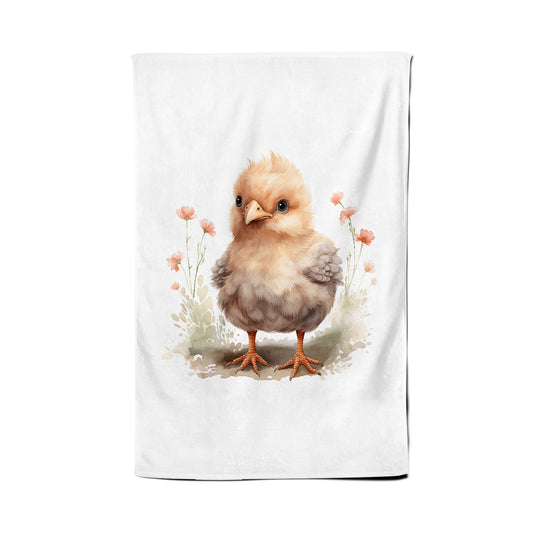 Watercolour, Cute Chick Tea Towel