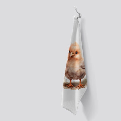 Watercolour, Cute Chick Tea Towel