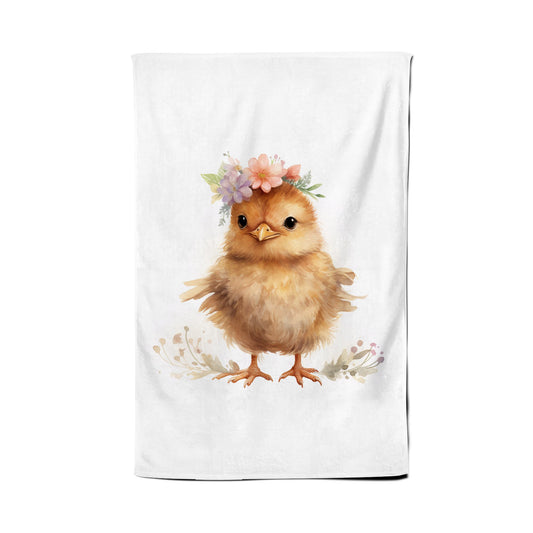Watercolour, Cute Easter Chick Tea Towel