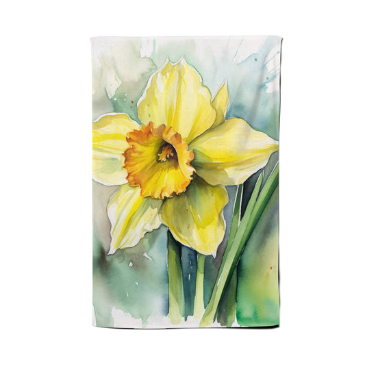 Watercolour Daffodil Tea Towel