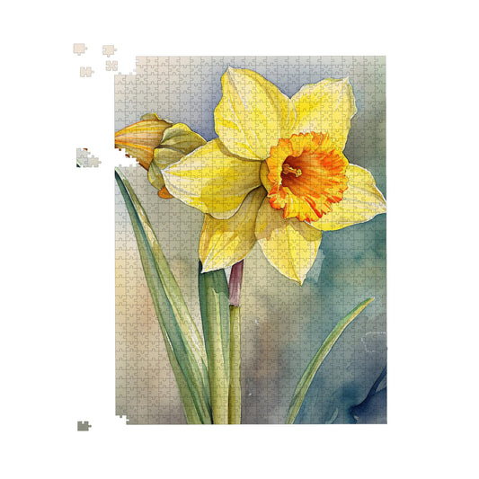 Daffodil Watercolour Jigsaw Puzzle