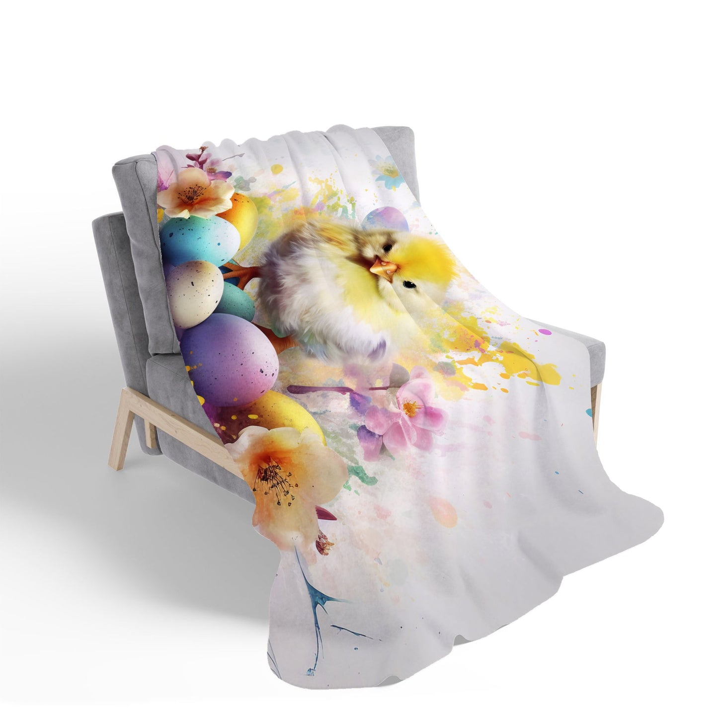 Easter Chick Splashart Sherpa Blanket