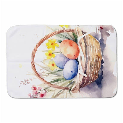 Watercolour Easter Basket Sherpa Blanket
