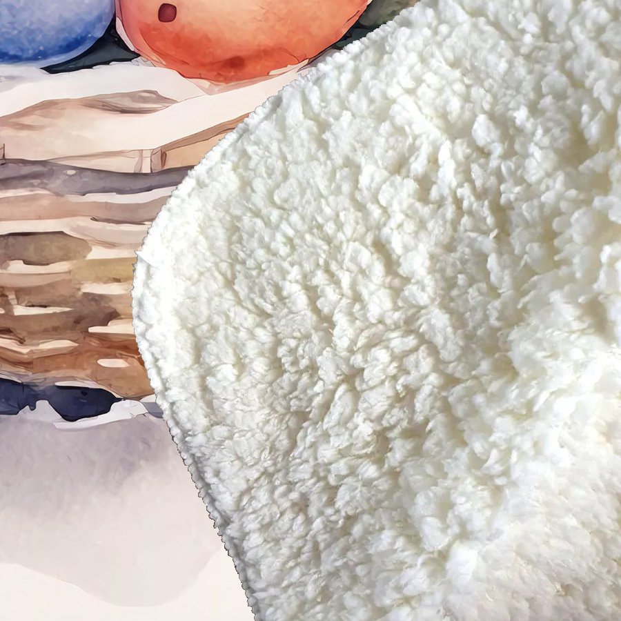 Watercolour Easter Basket Sherpa Blanket