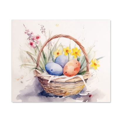 Watercolour Easter Basket Kitchen Splashback