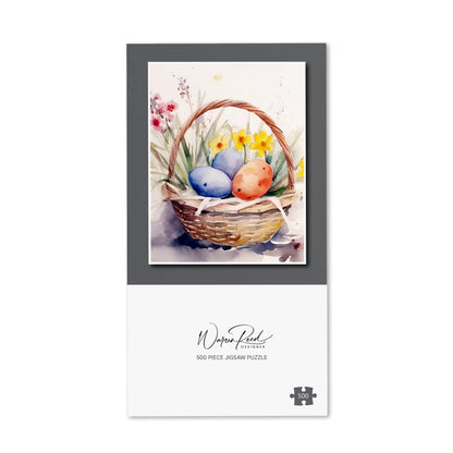 Watercolour Easter Basket Jigsaw Puzzle