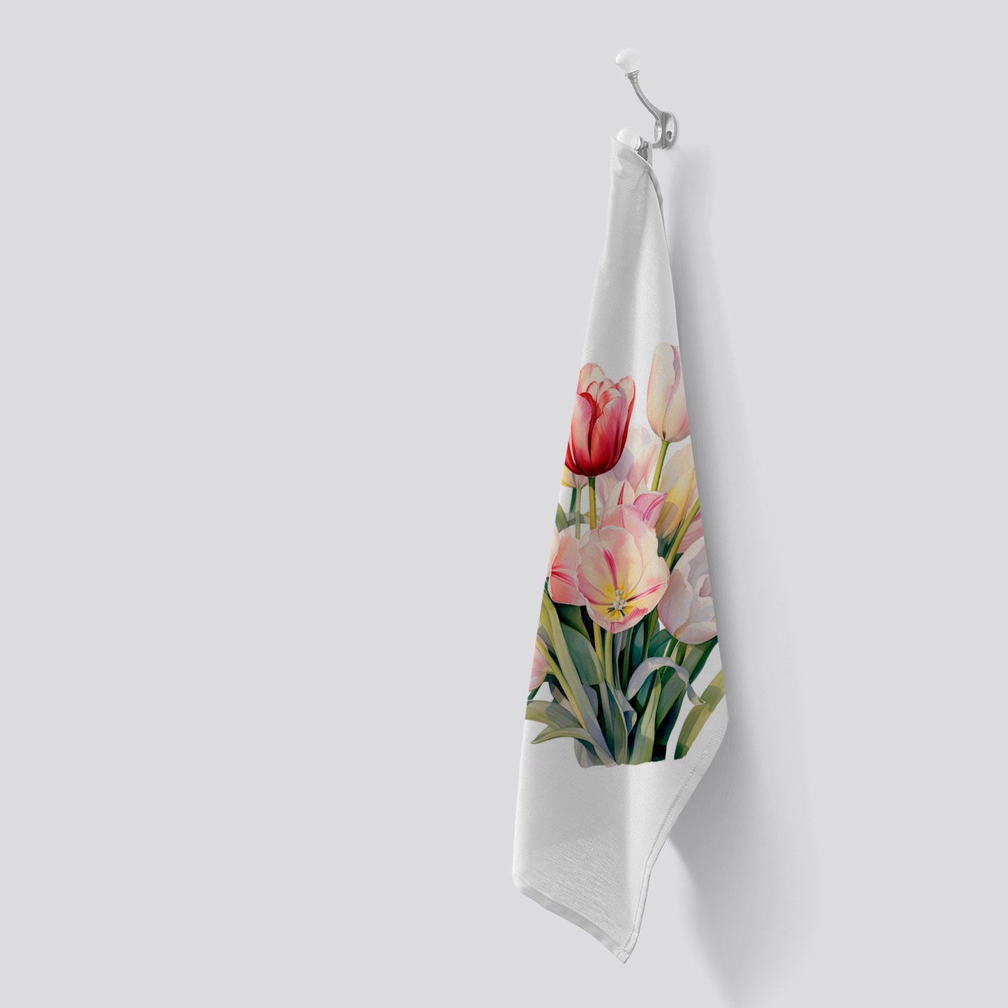 Spring Tuplips Watercolour Tea Towel
