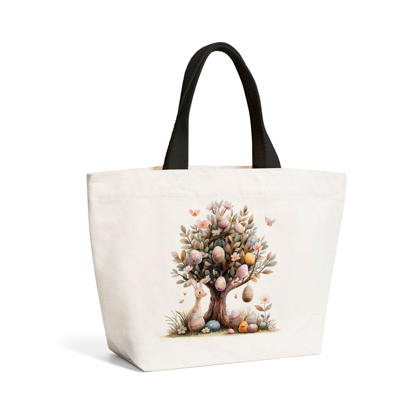 Easter Tree with Easter Eggs Beach Shopper Tote Bag