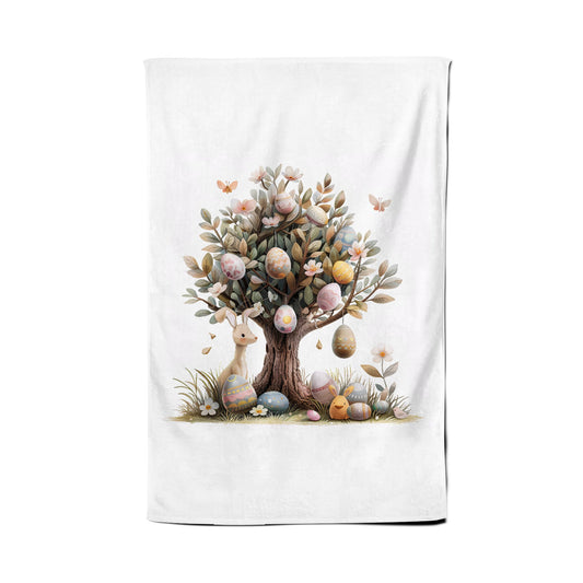 Easter Tree with Easter Eggs Tea Towel