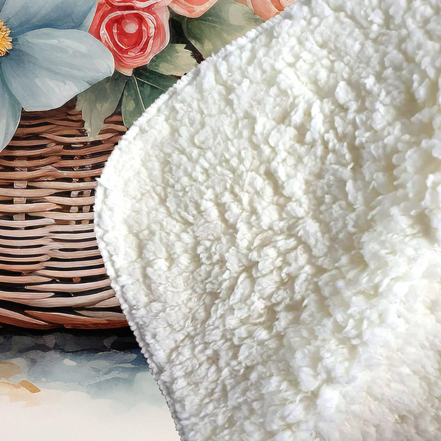 Easter Watercolour Basket Sherpa Blanket
