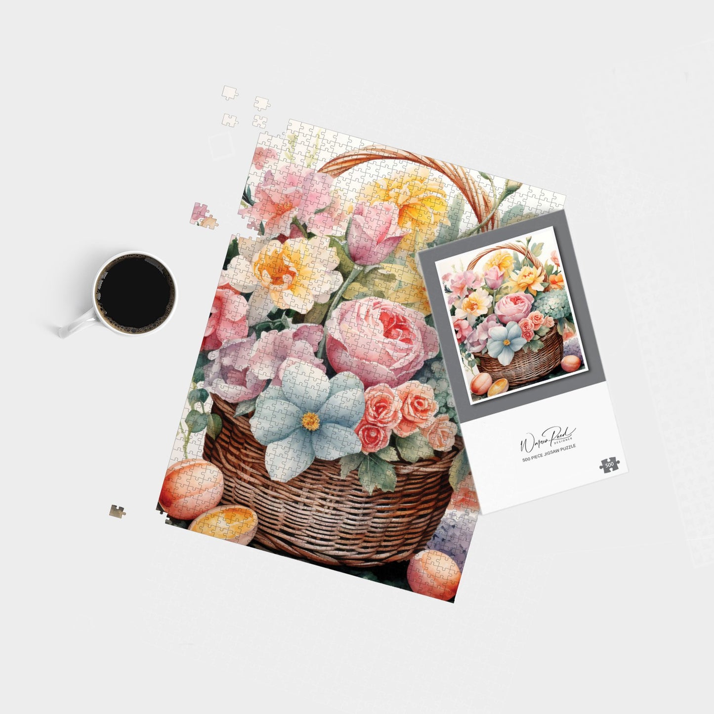 Easter Watercolour Basket Jigsaw Puzzle