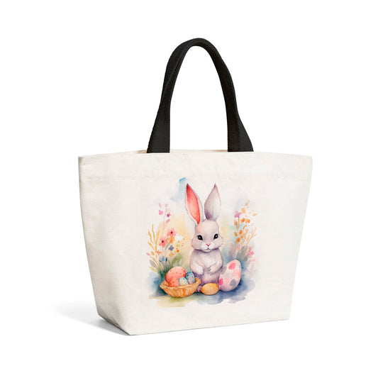 Waterolour Easter Bunny Beach Shopper Tote Bag