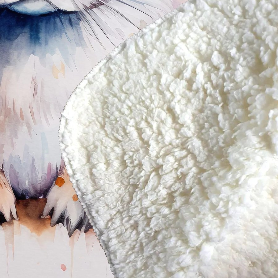Easter Bunny Watercolour Sherpa Blanket