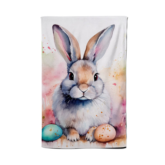 Easter Bunny Watercolour Tea Towel
