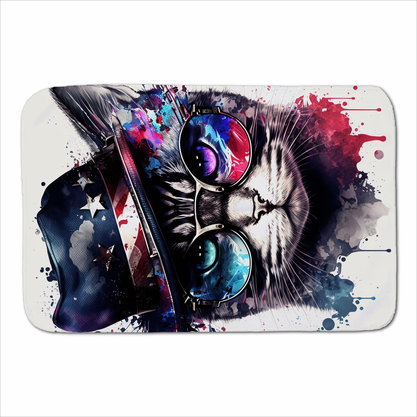 American Shorthair Cat Face Splashart Sherpa Blanket