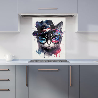 American Shorthair Cat Face Splashart Kitchen Splashback