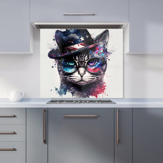 American Shorthair Cat Face Splashart Kitchen Splashback