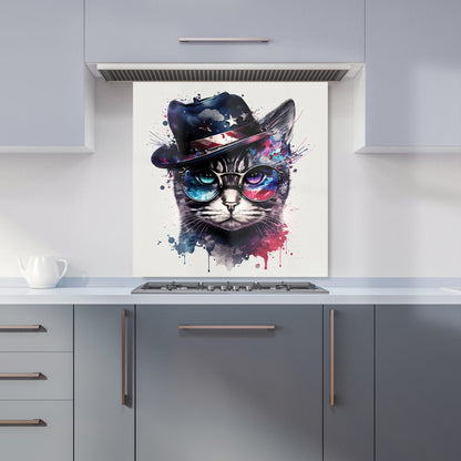 American Shorthair Cat Face Splashart Kitchen Splashback