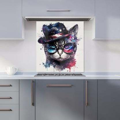 American Shorthair Cat Face Splashart Kitchen Splashback