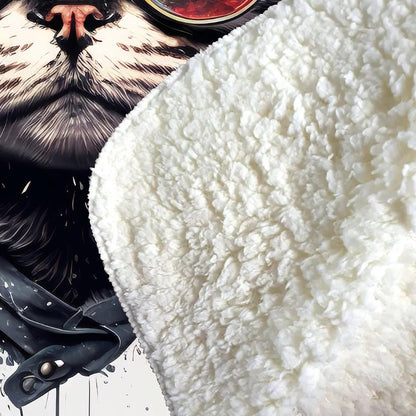 American Shorthair Cat Splashart Sherpa Blanket