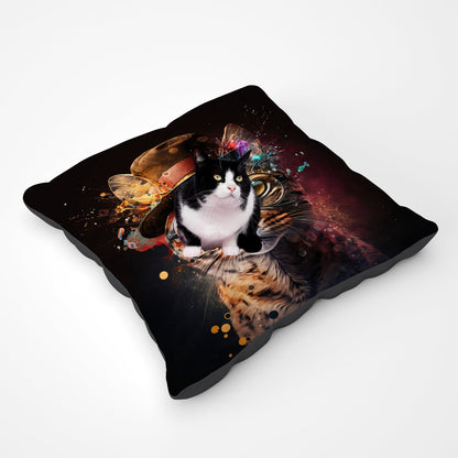 Bengal Cat With Glasses Splashart Pet Bed