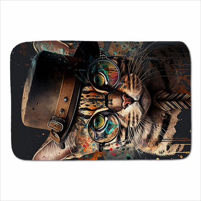 Bengal Cat With Glasses Sherpa Blanket