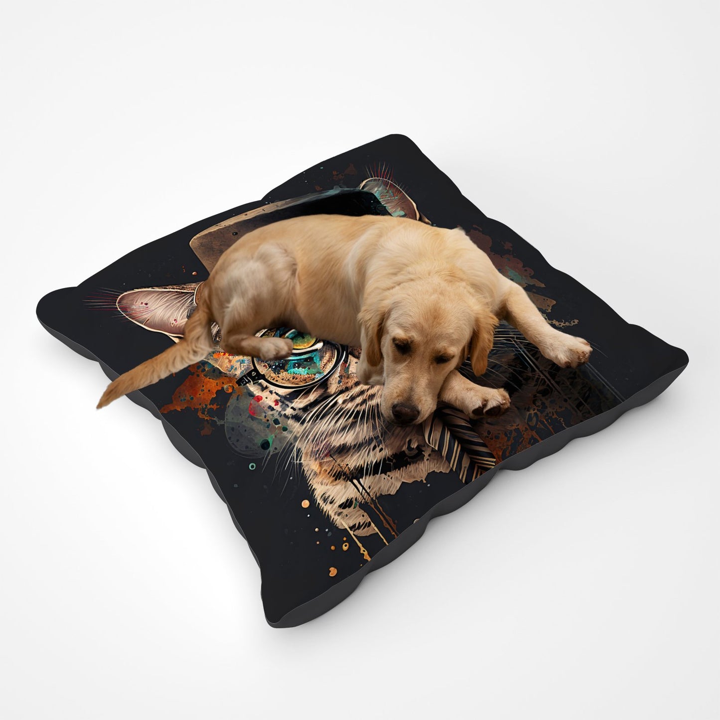 Bengal Cat With Glasses Pet Bed