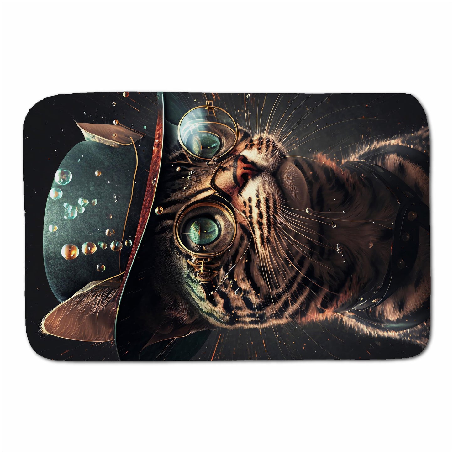 Bengal Cat Face Glasses Splashart Sherpa Blanket