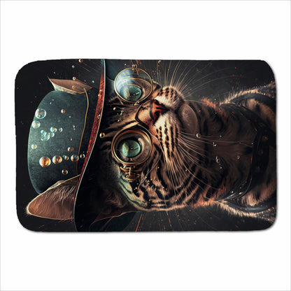 Bengal Cat Face Glasses Splashart Sherpa Blanket