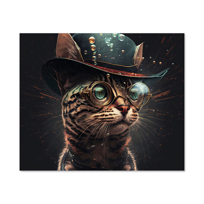 Bengal Cat Face Glasses Splashart Kitchen Splashback