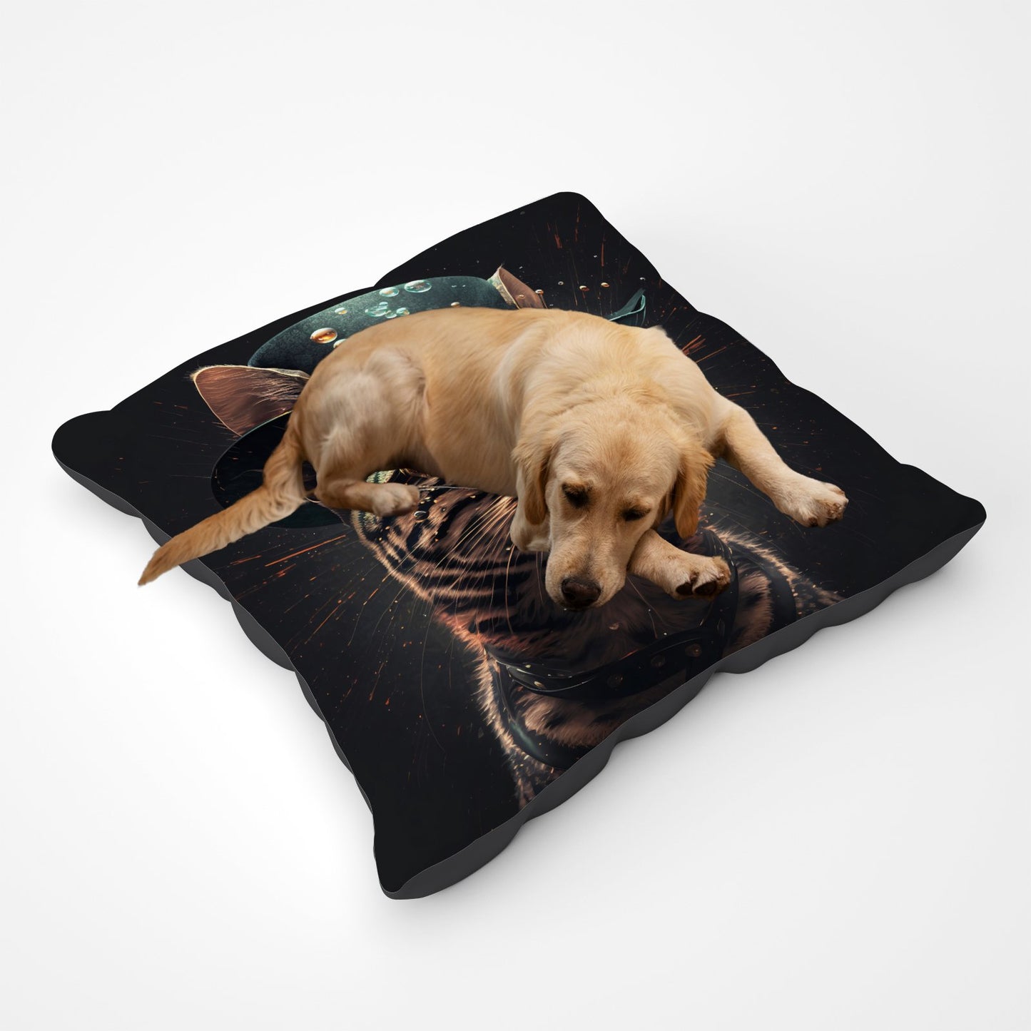 Bengal Cat Face Glasses Splashart Pet Bed