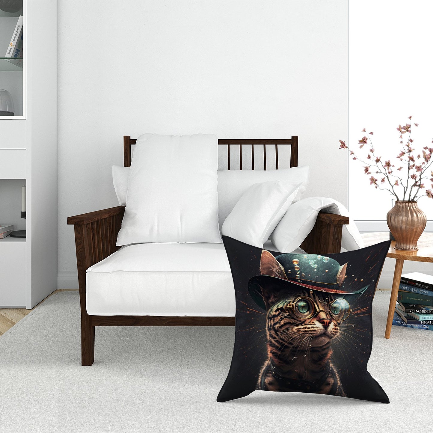 Bengal Cat Face Glasses Splashart Pet Bed