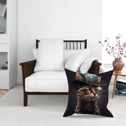 Bengal Cat Face Glasses Splashart Pet Bed