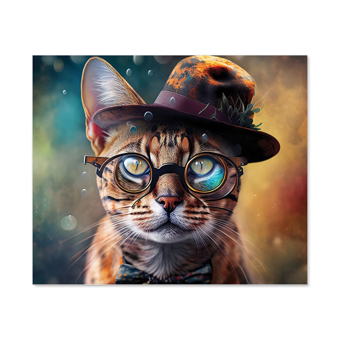 Bengal Cat Face With Splashart Kitchen Splashback