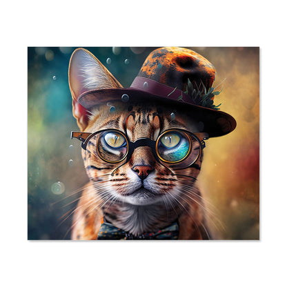 Bengal Cat Face With Splashart Kitchen Splashback