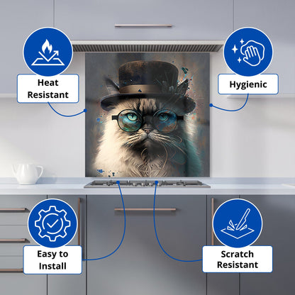 Birman Cat Face Splashart Kitchen Splashback