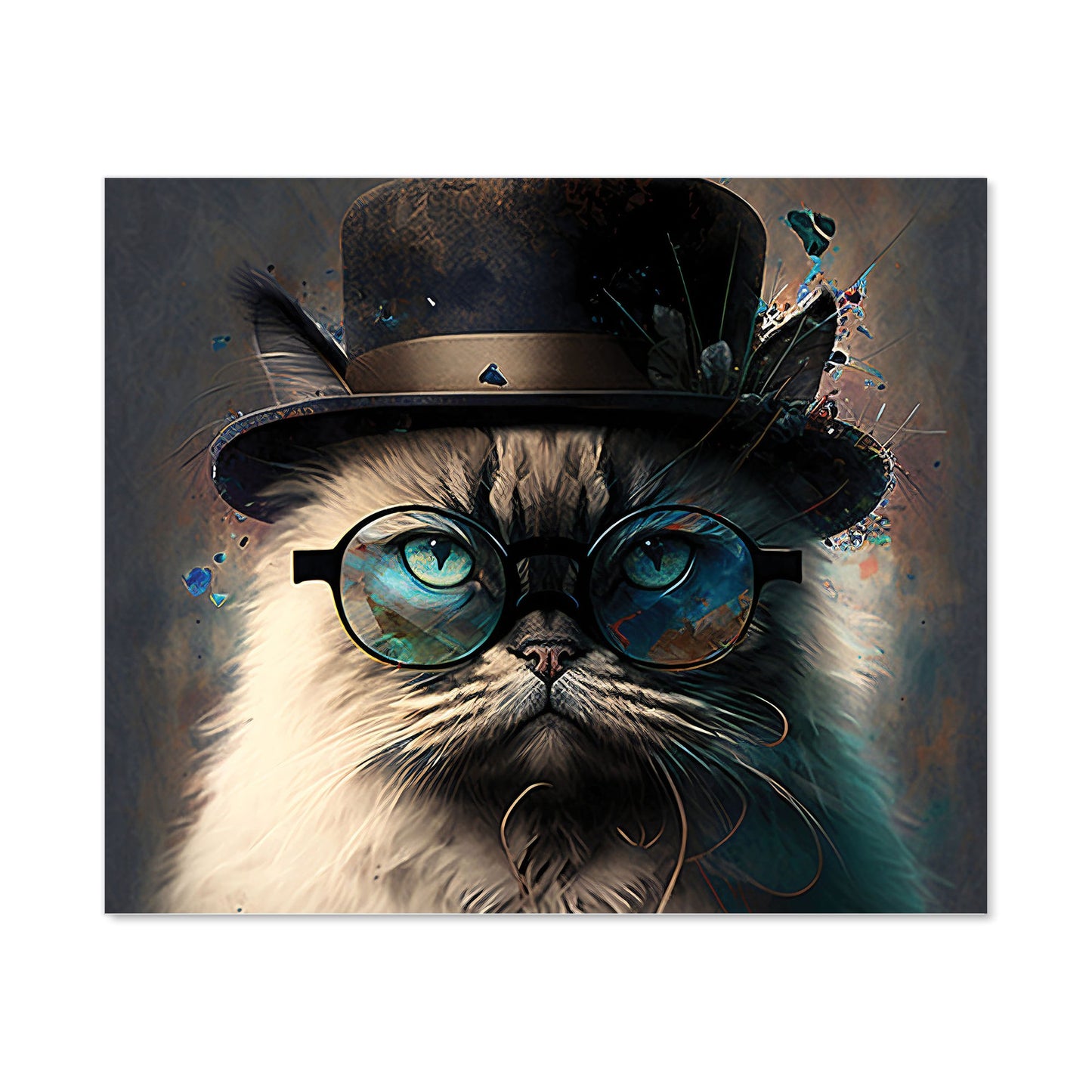 Birman Cat Face Splashart Kitchen Splashback
