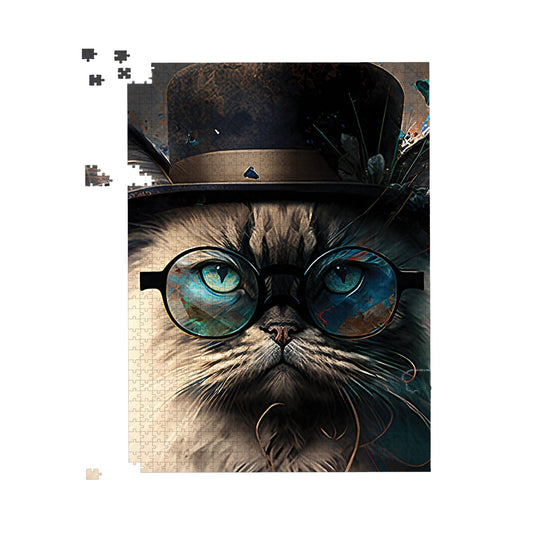 Birman Cat Face Splashart Jigsaw Puzzle