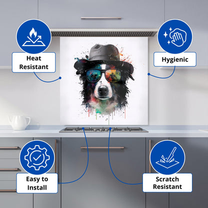 Border Collie Dog Kitchen Splashback
