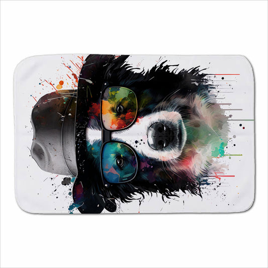 Border Collie Dog Sherpa Blanket
