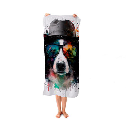 Border Collie Dog Beach Towel